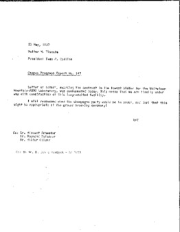 <span itemprop="name">Campus Progress Report No. 147, Letter from Walter M. Tisdale to President Evan R. Collins</span>