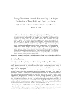 <span itemprop="name">Pruyt, Erik with Jan Kwakkel, Caner Hamarat and Gönenç Yucel, "Energy Transitions towards Sustainability: A Staged Exploration of Complexity and Deep Uncertainty"</span>