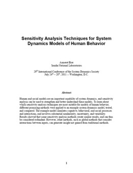 <span itemprop="name">Bier, Asmeret, "Sensitivity Analysis Techniques for System Dynamics Models of Human Behavior"</span>