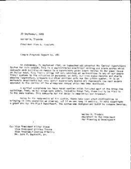 <span itemprop="name">Campus Progress Report No. 150, Letter from Walter M. Tisdale to President Allan A. Kuusisto</span>