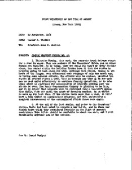 <span itemprop="name">Campus Progress Report No. 60, Letter from Walter M. Tisdale to President Evan R. Collins</span>