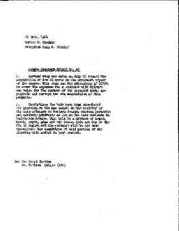 <span itemprop="name">Campus Progress Report No. 52, Letter from Walter M. Tisdale to President Evan R. Collins</span>