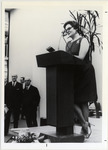<span itemprop="name">Page 153 A-Left: Alice Hastings Murphy, MLS '40, speaking at the dedication of the libraries.</span>