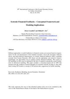 <span itemprop="name">Gramlich, Dieter with Mikhail Oet, "Systemic Financial Feedbacks - Conceptual Framework and Modeling Implications"</span>