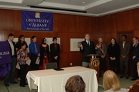 <span itemprop="name">President: 12/1/05 @ 1:30 PM Standish Room Press Conference / Announcement ot Honors College</span>