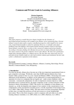 <span itemprop="name">Kapmeier, Florian, "Common and Private Goals in Learning Alliances"</span>