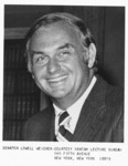 <span itemprop="name">A portrait of U.S. Senator Lowell Weicker, speaker...</span>