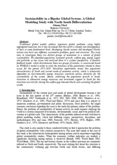 <span itemprop="name">Yucel, Gönenç, "Sustainability in a Bipolar Global System: A Global Modeling Study with North-South Differentiation"</span>