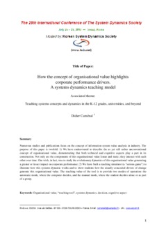 <span itemprop="name">Cumenal, Didier, "How the concept of organisational value highlights corporate performance drivers"</span>