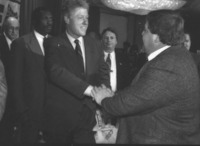 <span itemprop="name">Presidential candidate Bill Clinton shaking hands...</span>