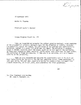 <span itemprop="name">Campus Progress Report No. 179, Letter from Walter M. Tisdale to President Louis T. Benezet</span>