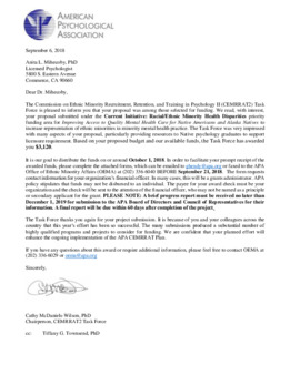 <span itemprop="name">Commission on Ethnic Minority Recruitment, Retention, and Training in Psychology II (CEMRRAT2) Task Force Decision Letter</span>