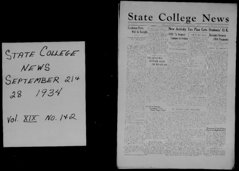 <span itemprop="name">State College News, Volume 19, Number 1</span>