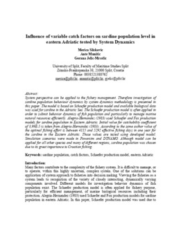 <span itemprop="name">Sliskovic, Merica with Ante Munitic and Gorana Jelic Mrcelic, "Influence of variable catch factors on sardine population level in eastern Adriatic tested by System Dynamics"</span>