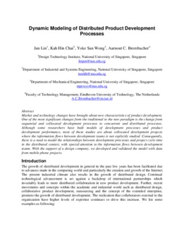 <span itemprop="name">Lin, Jun with Kah Hin Chai, Yoke San Wong and Aarnout Brombacher, "Dynamic Modeling of Distributed Product Development Processes"</span>