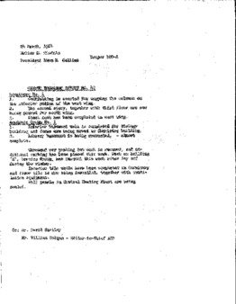 <span itemprop="name">Campus Progress Report No. 40, Letter from Walter M. Tisdale to President Evan R. Collins</span>