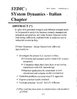 <span itemprop="name">Sedhi, Habib, "SYDIC- System Dynamics- Italian Chapter"</span>