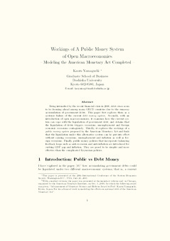 <span itemprop="name">Yamaguchi, Kaoru, "Workings of A Public Money System of Open Macroeconomies - Modeling the American Monetary Act Completed"</span>