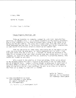 <span itemprop="name">Campus Progress Report No. 126, Letter from Walter M. Tisdale to President Evan R. Collins</span>