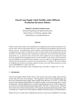 <span itemprop="name">Bijulal, D. with Jayendran Venkateswaran, "Closed-Loop Supply Chain Stability under Different Production-Inventory Policies"</span>