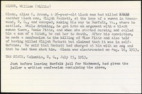 <span itemprop="name">Summary of the execution of William Glenn</span>
