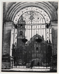 <span itemprop="name">Church and courtyard with a metal gate with the...</span>