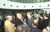 <span itemprop="name">The audience at the ribbon cutting ceremony of the...</span>