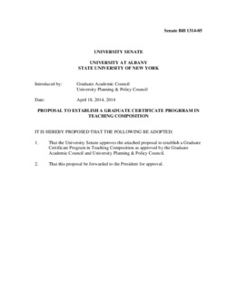 <span itemprop="name">2013-14 Agendas and Related Materials - 2014 Agendas - 4-28 - Bill 1314-05 Graduate Certificate in Teaching Composition.pdf</span>