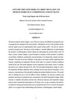 <span itemprop="name">Akpinar, Yesim Atag with Ali Saysel, "A Dynamic Simulation Model of Carbon Circulation and Methane Feedbacks in Anthropogenic Climate Change"</span>