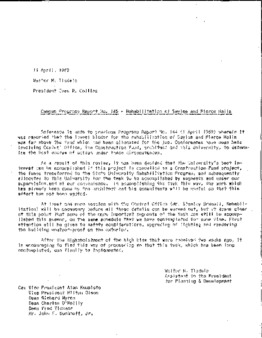 <span itemprop="name">Campus Progress Report No. 145, Letter from Walter M. Tisdale to President Evan R. Collins</span>