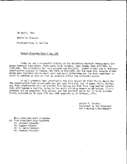 <span itemprop="name">Campus Progress Report No. 146, Letter from Walter M. Tisdale to President Evan R. Collins</span>