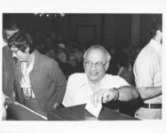 <span itemprop="name">Morris Budin (foreground) and unidentified people...</span>