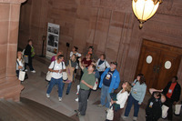 <span itemprop="name">Paul Dyer, former state Capitol tour guide, points...</span>