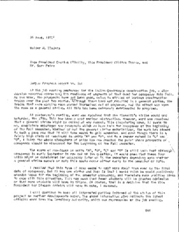 <span itemprop="name">Campus Progress Report No. 161, Letter from Walter M. Tisdale to Charles O'Reilly and others</span>