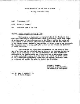 <span itemprop="name">Campus Progress Report No. 109, Letter from Walter M. Tisdale to President Evan R. Collins</span>