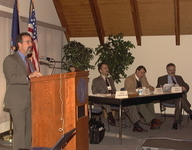 <span itemprop="name">Dr. Alan Sokolow addresses guests at a seminar...</span>