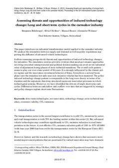 <span itemprop="name">Ulli-Beer, Silvia with Benjamin Boksberger, Manuel Bouza and Alexander Wokaun, "Assessing threats and opportunities of induced technology change: Long and short term cycles in the carmaker industry"</span>