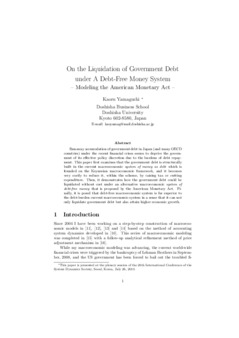 <span itemprop="name">Yamaguchi, Kaoru, "On the Liquidation of Government Debt under A Debt-Free Money System - Modeling the American Monetary Act"</span>