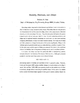 <span itemprop="name">Atay, Fatichan M., "Stability, Feedback, and delays"</span>