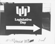 <span itemprop="name">A "UUP Legislative Day" sign, associated with...</span>