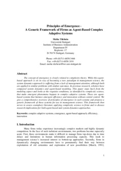 <span itemprop="name">Tilebein, Meike, "Principles of Emergence. A Generic Framework of Firms as Agent-Based Complex Adaptive Systems"</span>