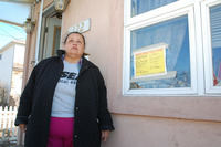 <span itemprop="name">Blanca Maldonado stands outside her home that New...</span>