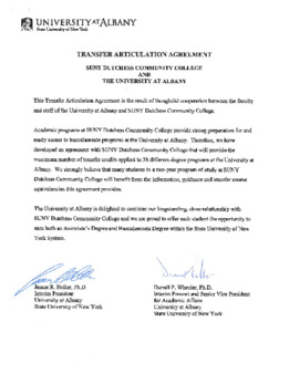 <span itemprop="name">Transfer Articulation Agreement between SUNY Albany and SUNY Dutchess Community College</span>