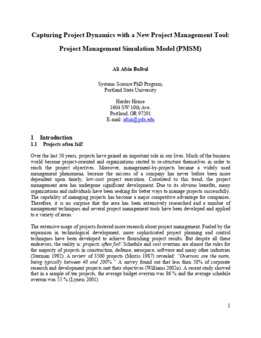 <span itemprop="name">Bulbul, Ali Afsin, "Capturing Project Dynamics with a New Project Management Tool: Project Management Simulation Model (PMSM)"</span>