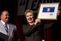 <span itemprop="name">Senator Hillary Clinton celebrates becoming the...</span>