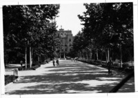 <span itemprop="name">A view of a tree-lined, pedestrian street leading...</span>