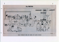 <span itemprop="name">Page 77 B-Bottom: "Dean Pierce's Idea of Sigma Nu Kappa House," a cartoon from the Psi Gamma Sorority publication The Pretzel.</span>