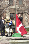 <span itemprop="name">Albany Mayor Jerry Jennings raises a flag with the...</span>