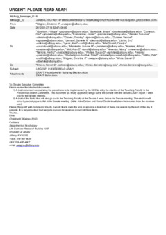 <span itemprop="name">Correspondence Regarding SEC's Consideration to Ratify the Election of the Teaching Faculty to the Presidential Search Committee (with attachments)</span>