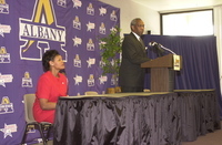 <span itemprop="name">Sports Information: Photo session: 5/6/02 @ 1 PM RACC Hall of Fame Room press conference: Trina Thomas-Peterson; new head women's basketball coach digital</span>